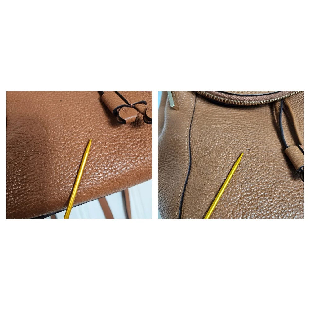 Kate Spade Backpack OS Leila Medium Flap Pebbled Leather Warm Gingerbread Brown